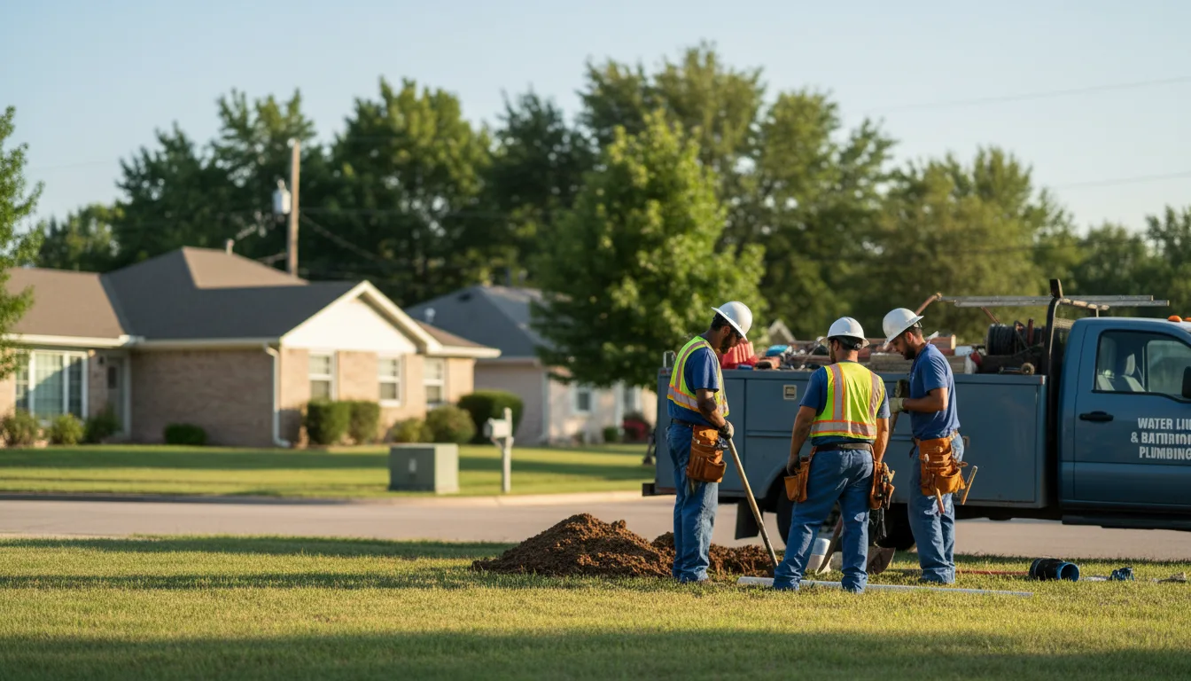 Residential water line and bathroom plumbing service in Mooresville, IN